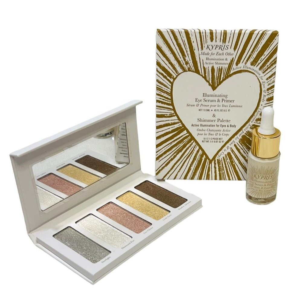 KYPRIS Set Illuminating Eye Serum & Primer 5 Pan Shimmer‎ Palette Brightens